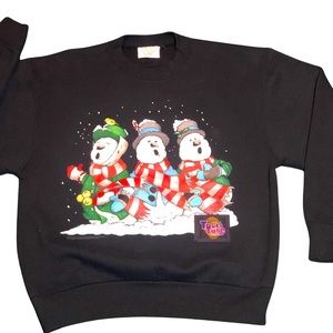 VTG Caroling Snowmen Crewneck Touchtone Sweater M
